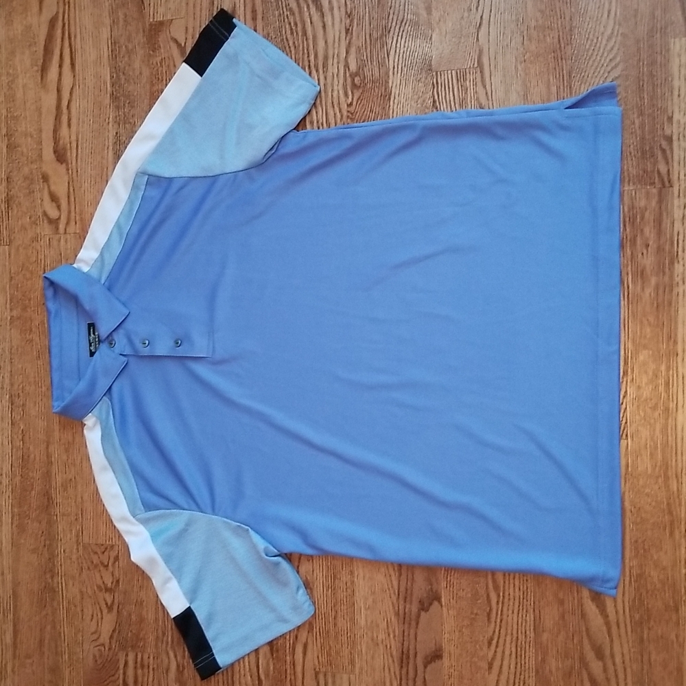 (L) Ben Hogan Performance Men's Athleisure Partial Button Up Shirt Golf Athletic